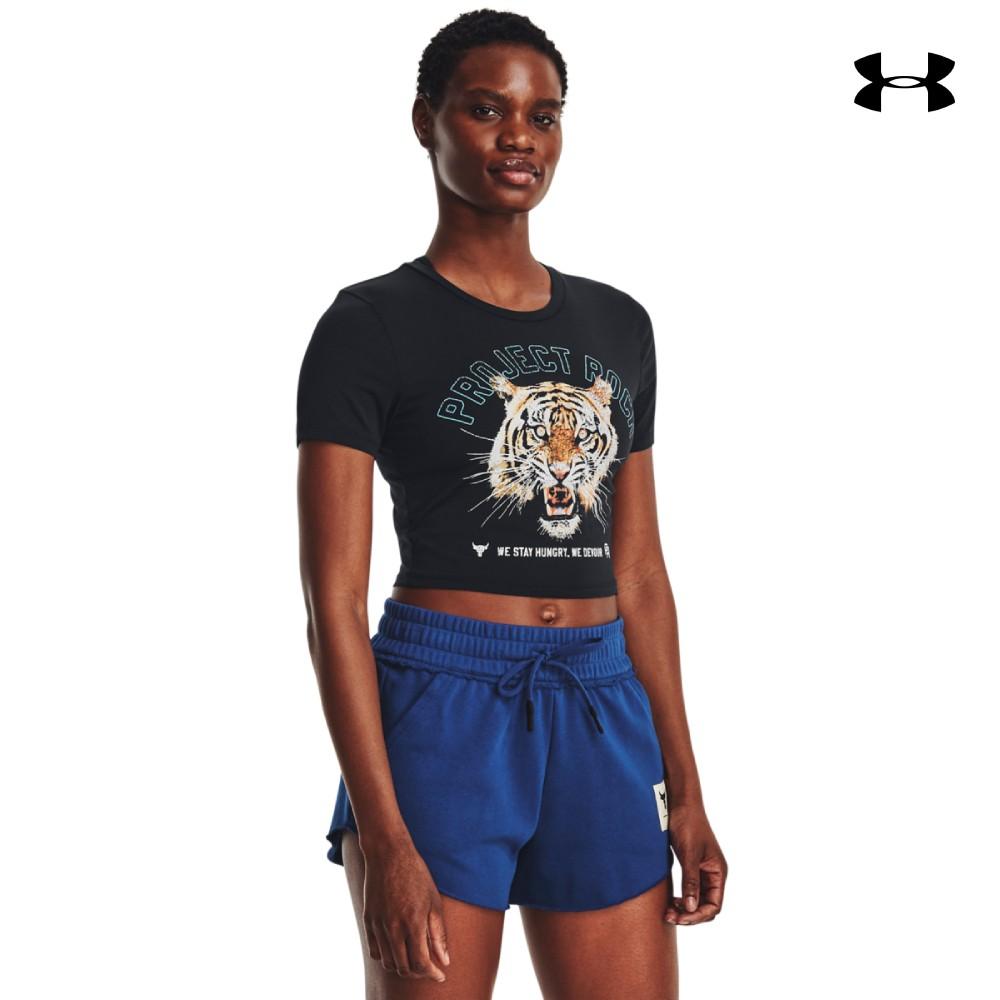 Under Armour Γυναικείο T-shirt Crop Top Womens Project Rock Stay Hungry Crop Short Sleeve - 1377458-001