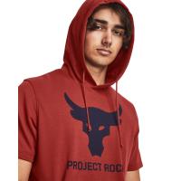 Under Armour Mens Project Rock Terry Short Sleeve Hoodie Ανδρικό T-shirt με κουκούλα - 1377427-635