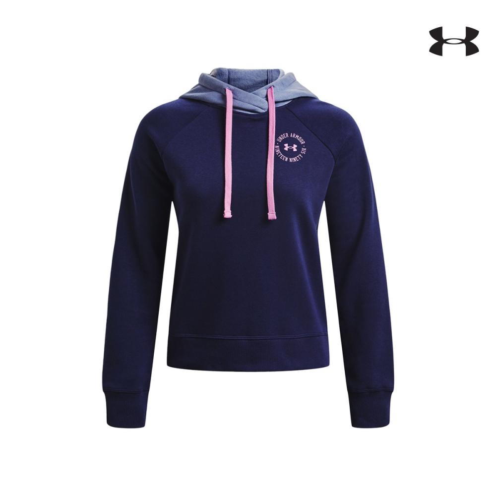 Under Armour Womens UA Rival Fleece Colorblock Hoodie Γυναικεία Φούτερ - 1373031-410