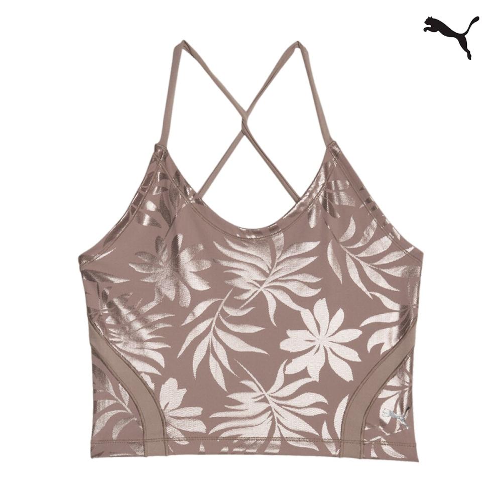 PUMA Γυναικεία κοντή μπλούζα Studio Ultrabare AOP Womens Crop Top - 523947-95