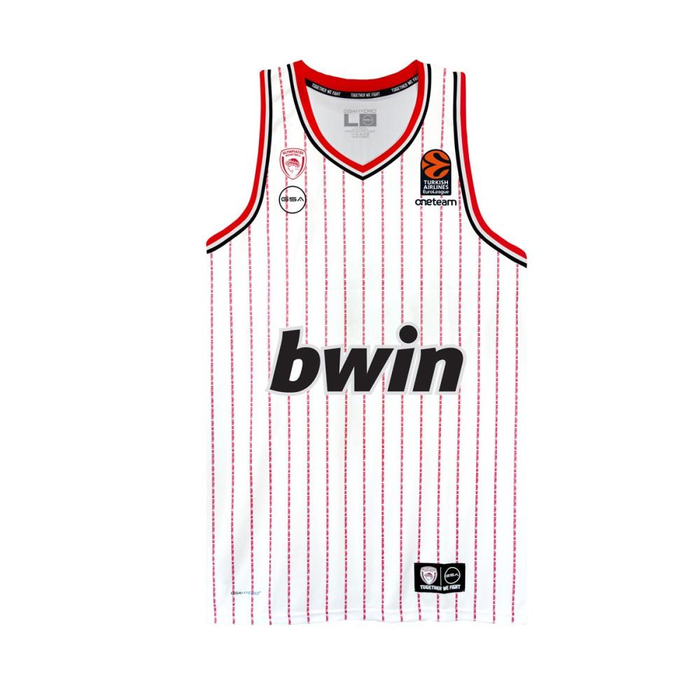 OLYMPIACOS B.C. Eπίσημη Φανέλα Εκτός Έδρας - P1747143