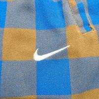 NIKE LIFE MEN'S UNLINED LIGHT BLUE PLAID SHORTS