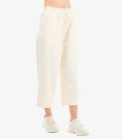 WOMEN CO/EL TERRY CROPPED WIDE LEG PANT