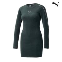 Puma Iconic T7 Velour Fitted Dress – Green Gables (589764-80)