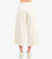 WOMEN CO/EL TERRY CROPPED WIDE LEG PANT