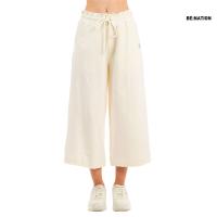WOMEN CO/EL TERRY CROPPED WIDE LEG PANT