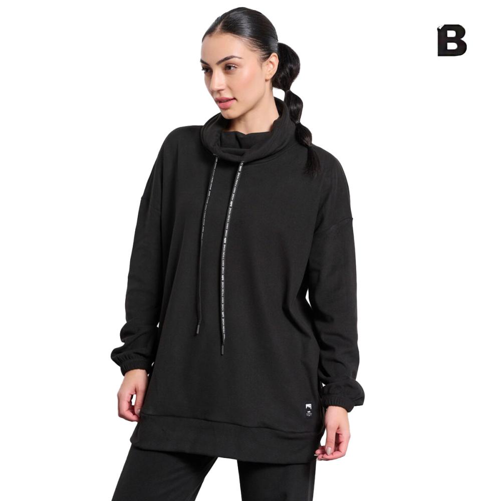 BDTKW FLASH HOMEWEAR OVERSIZED ΜΠΛΟΥΖΑ ΜΕ ΨΗΛΟ ΓΙΑΚΑ