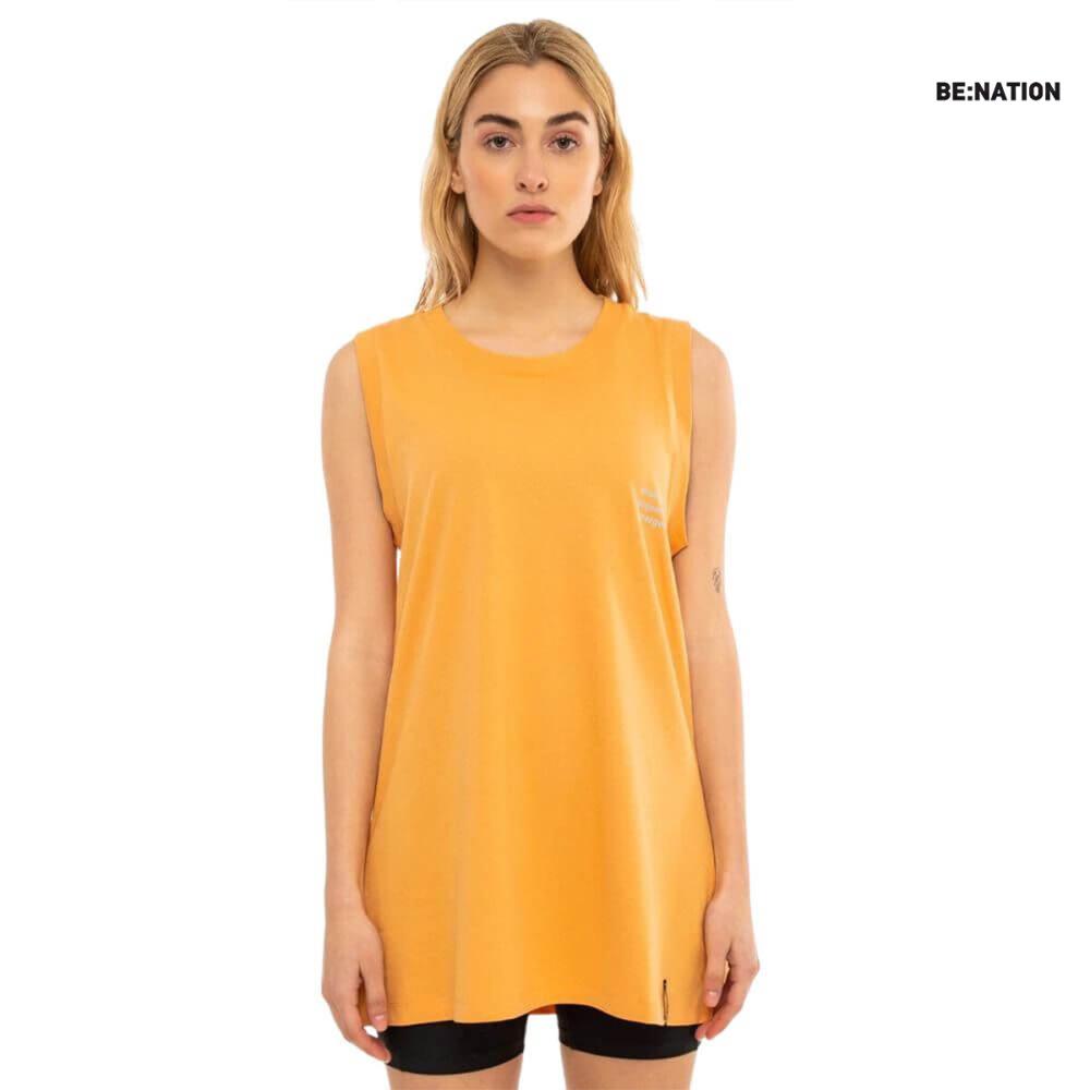 SLEEVELESS WITH REFLECTIVE PRINT