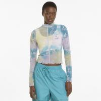 533594 Crystal G. AOP Longsleeve Fitted Tee ΜΠΛΟΥΖΑΚΙ ΚΟΝΤΟΜΑΝΙΚΟ PUMA