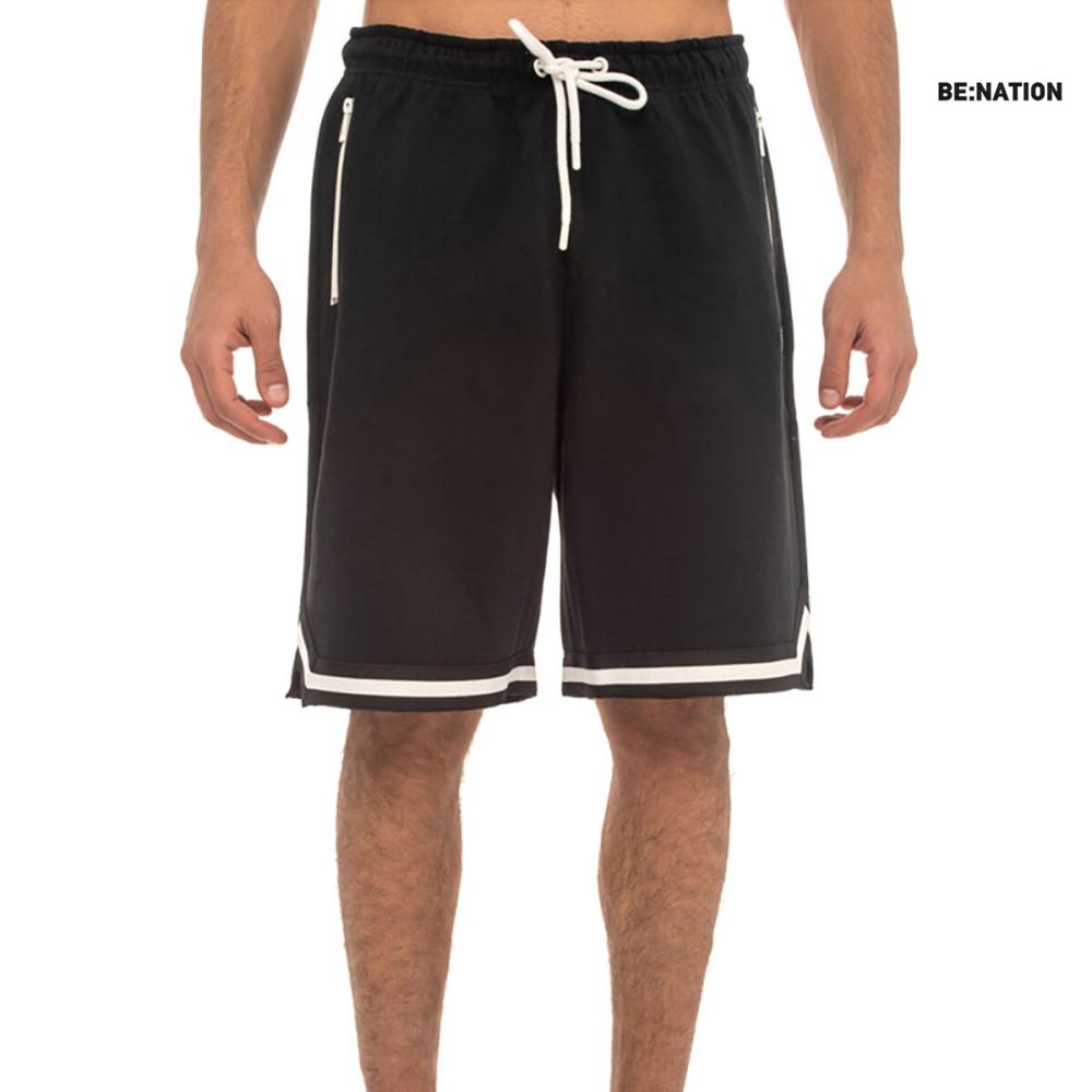 LONG SHORT WITH STRIPE TAPES & ZIP POCKETS