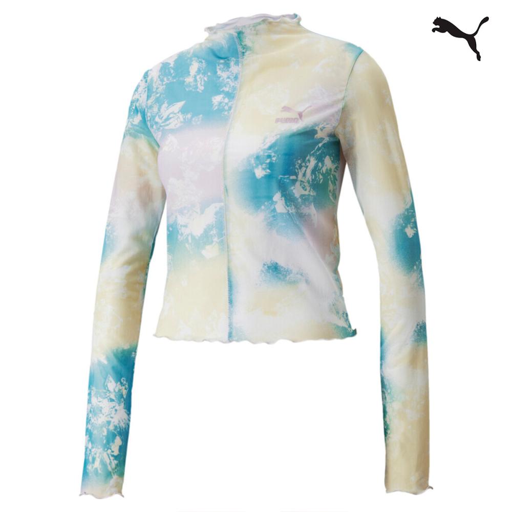 533594 Crystal G. AOP Longsleeve Fitted Tee ΜΠΛΟΥΖΑΚΙ ΚΟΝΤΟΜΑΝΙΚΟ PUMA
