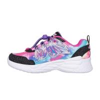 Lighted Upper Butterfly Wings Sneaker W/ Bungee Toggle & Butterfly Sparkle