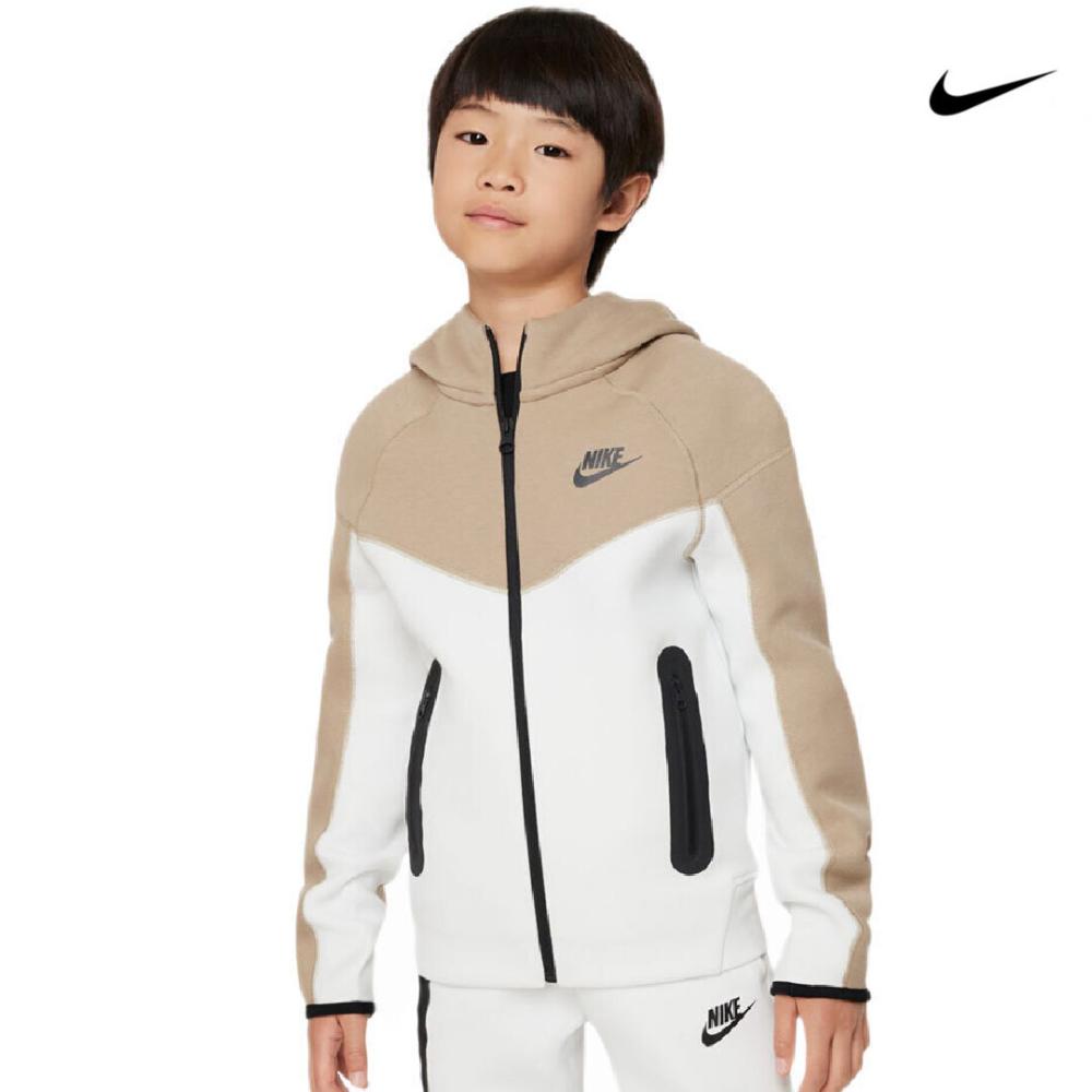 Nike Παιδική Ζακέτα Fleece Λευκή Sportswear Tech