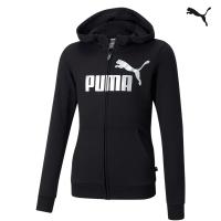 Puma Αθλητική Παιδική Ζακέτα Φούτερ με Κουκούλα Μαύρη Essentials - 587048-01