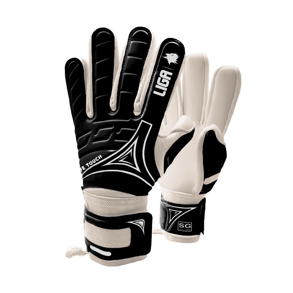 GK GLOVES SAFE TOUCH LIGASPORT (10, BLACK/WHITE)