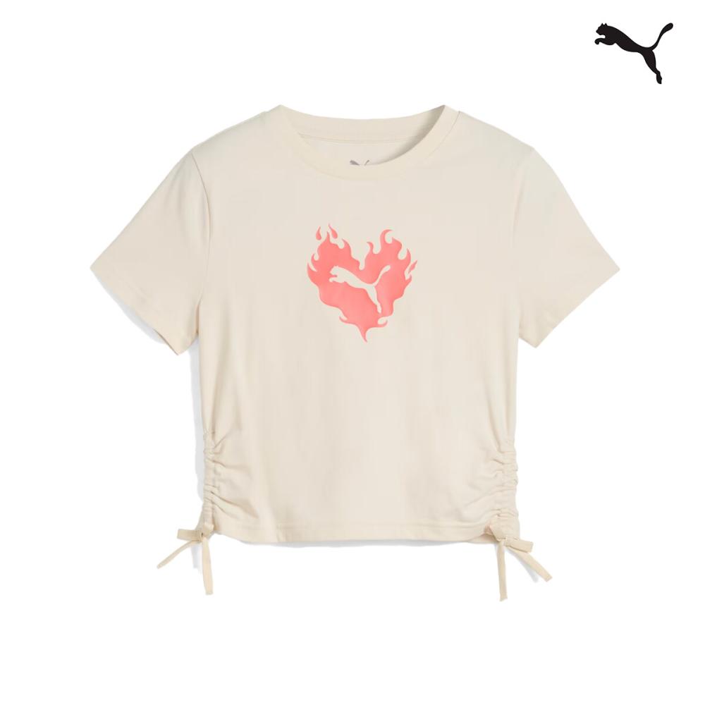 685108 FLAMING LOVE Knotted Tee G ΜΠΛΟΥΖΑΚΙ ΚΟΝΤΟΜΑΝΙΚΟ PUMA