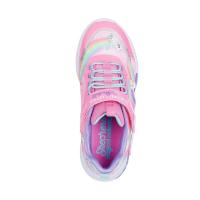 Lighted Unicorn Bungee & Gore   Sneaker W/ Rainbow Glitter Print Upper