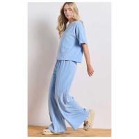 TERRY STRIPES WIDE LEG