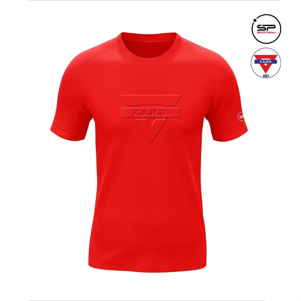 Χ.Α.Ν.Θ. Embossed Red T-Shirt Ενηλίκων YMCA20-011