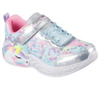 Lighted  Unicorn Gore & Strap W/ Multi Heart Print Upper