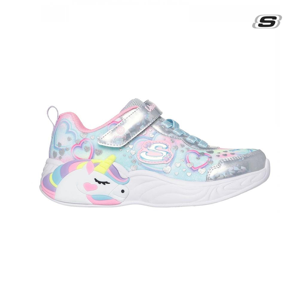 Lighted  Unicorn Gore & Strap W/ Multi Heart Print Upper