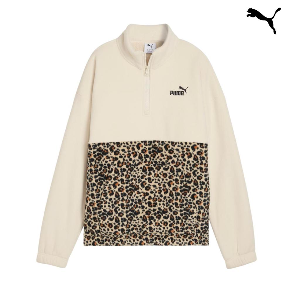 688083 ESS GRAPHIC   Animal Relaxed Half-Zip Crew ΦΟΥΤΕΡ PUMA