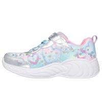 Lighted  Unicorn Gore & Strap W/ Multi Heart Print Upper