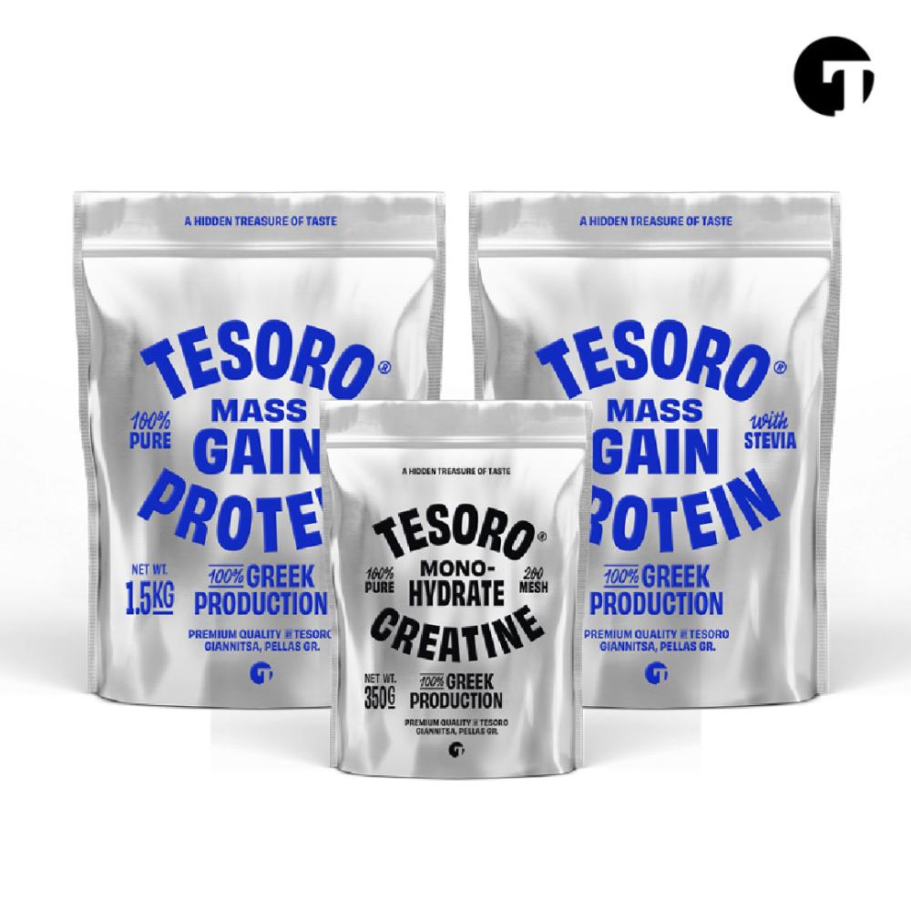 3KG (2×1,5) Πρωτεΐνη Όγκου & 350g Κρεατίνη PACK