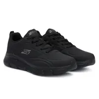 Debossed   Lace Up Pu Sneaker