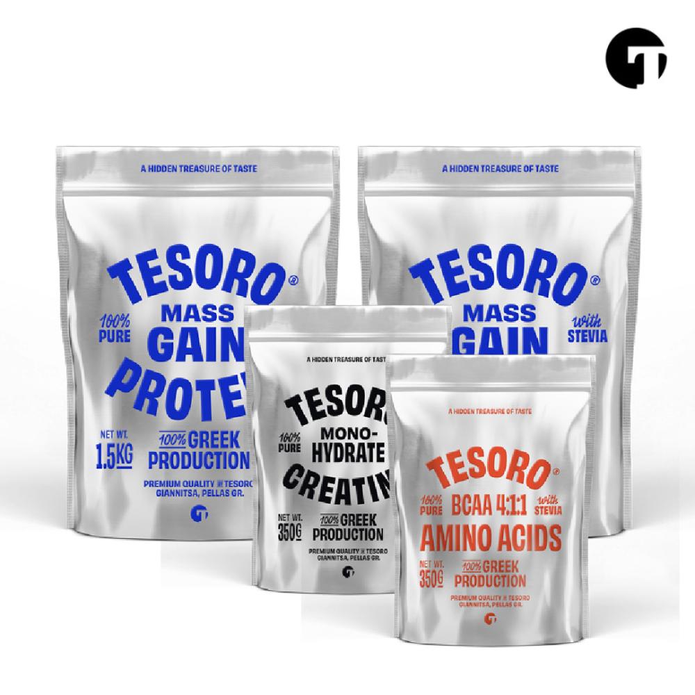3KG (2×1,5) Πρωτεΐνη Όγκου + 350g Κρεατίνη + 350g BCAA 4:1:1 PACK