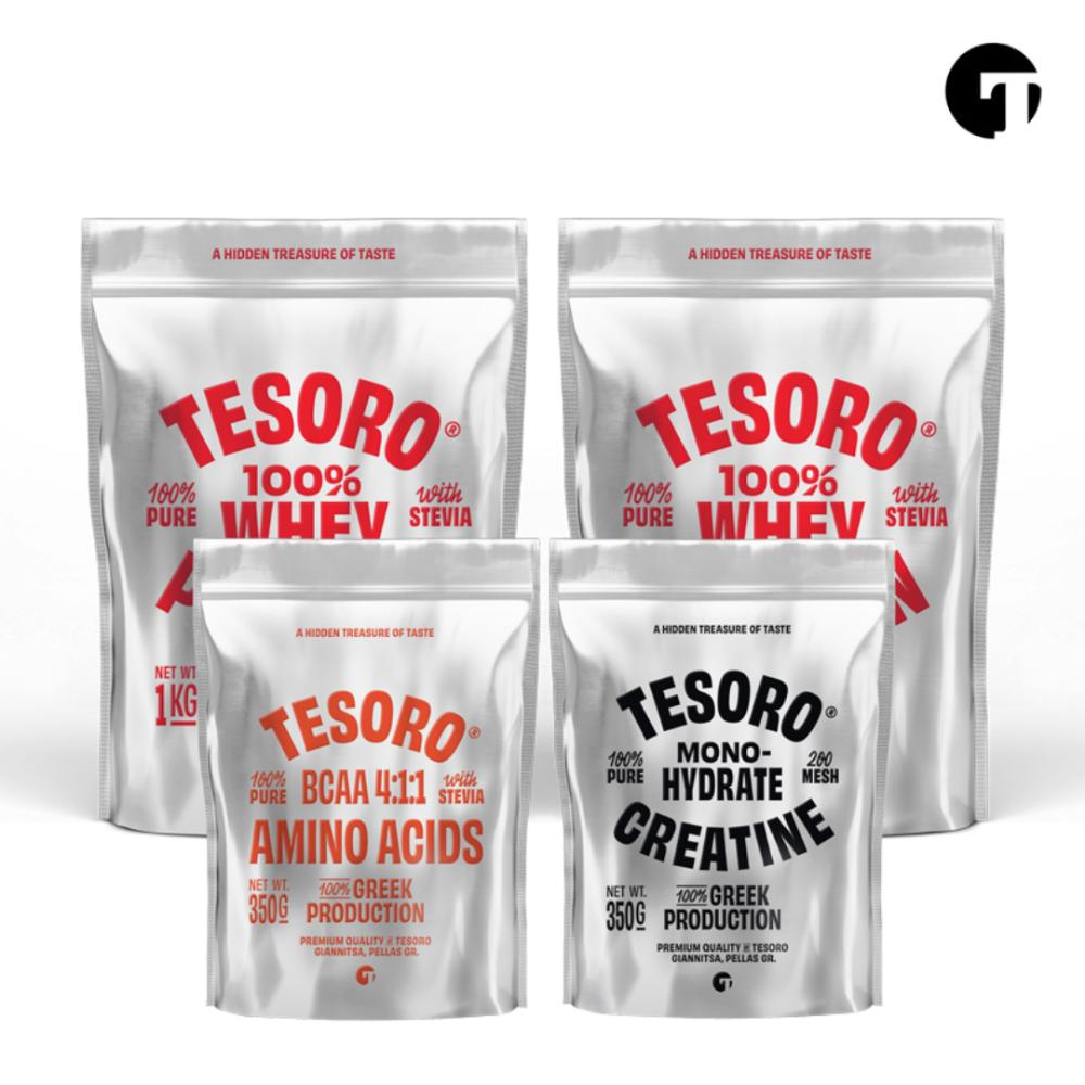 2KG Πρωτεΐνη Ορού Γάλακτος + 350g BCAA 4:1:1 + 350g Κρεατίνη FULL PACK