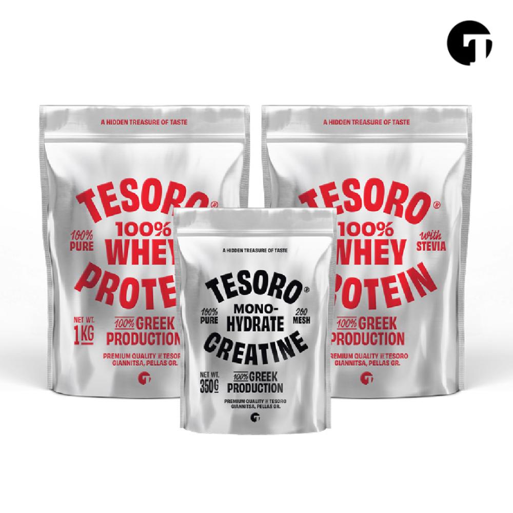 2KG Πρωτεΐνη Ορού Γάλακτος & 350g Κρεατίνη PACK