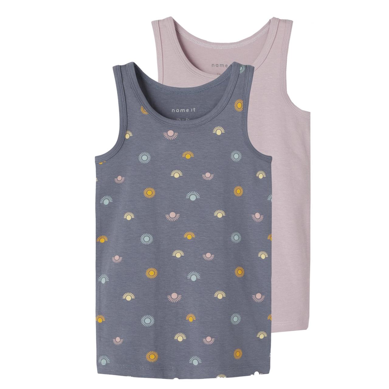 Name it Σετ 2 τεμ. φανελάκι κορίτσι Name it -13199477-Folkstone Grey-organic cotton