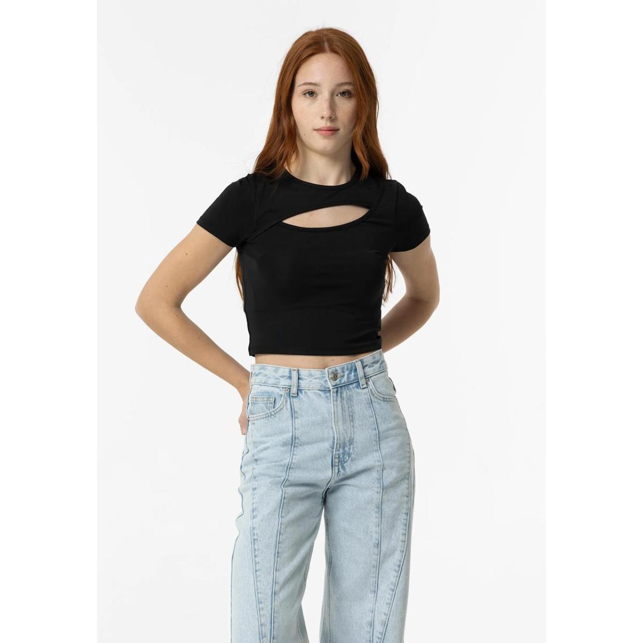 TIFFOSI Μπλούζα crop κορίτσι Tiffosi-10054175-000-Black