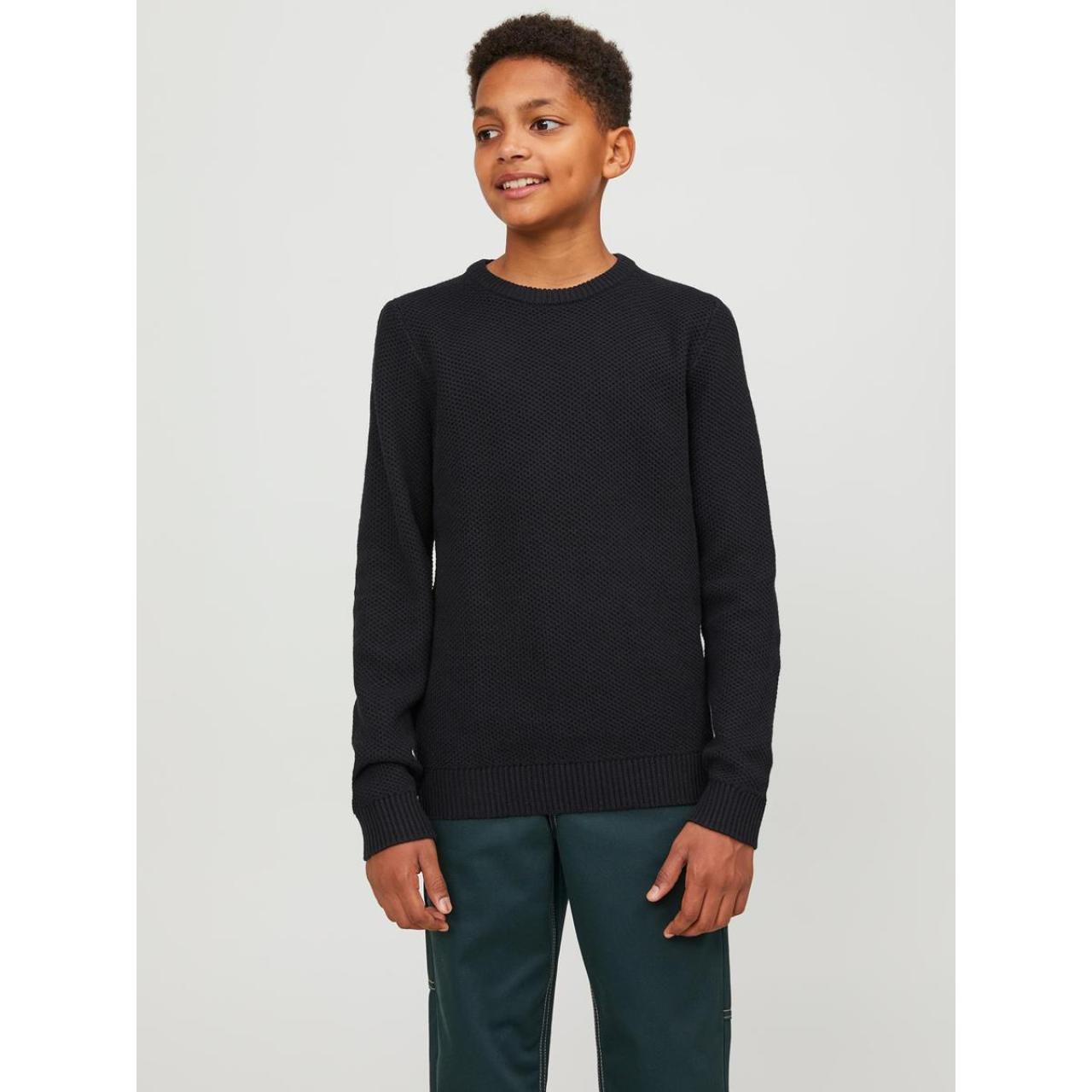 Μπλούζα πλεκτή αγόρι Jack & Jones-12247056-Black φωτογραφία