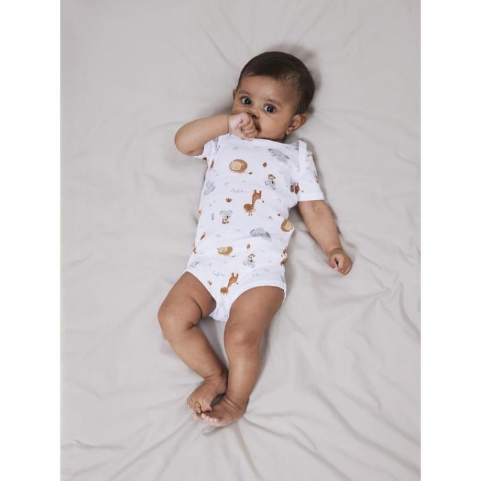 Σετ 2 τεμ. φορμάκια μπεμπέ unisex Name it-13228804-Bright White-organic cotton