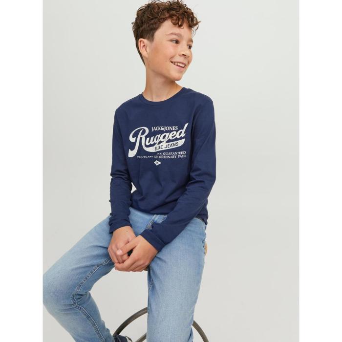 Μπλούζα μακό αγόρι JACK & JONES-12237416-Mood Indigo