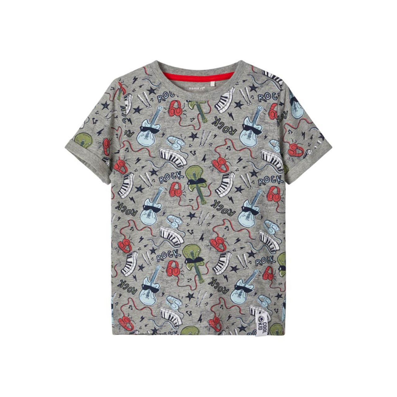 Name it Μπλούζα αγόρι Name it -13175917 γκρι organic cotton