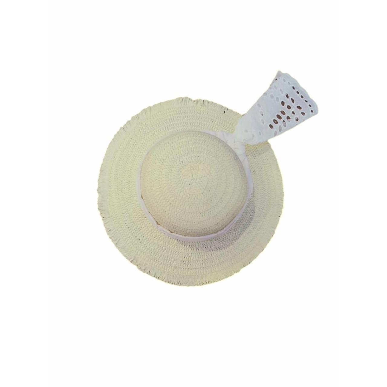 Καπέλο ψάθινο κορίτσι two in a castle-T5477-WHITE φωτογραφία