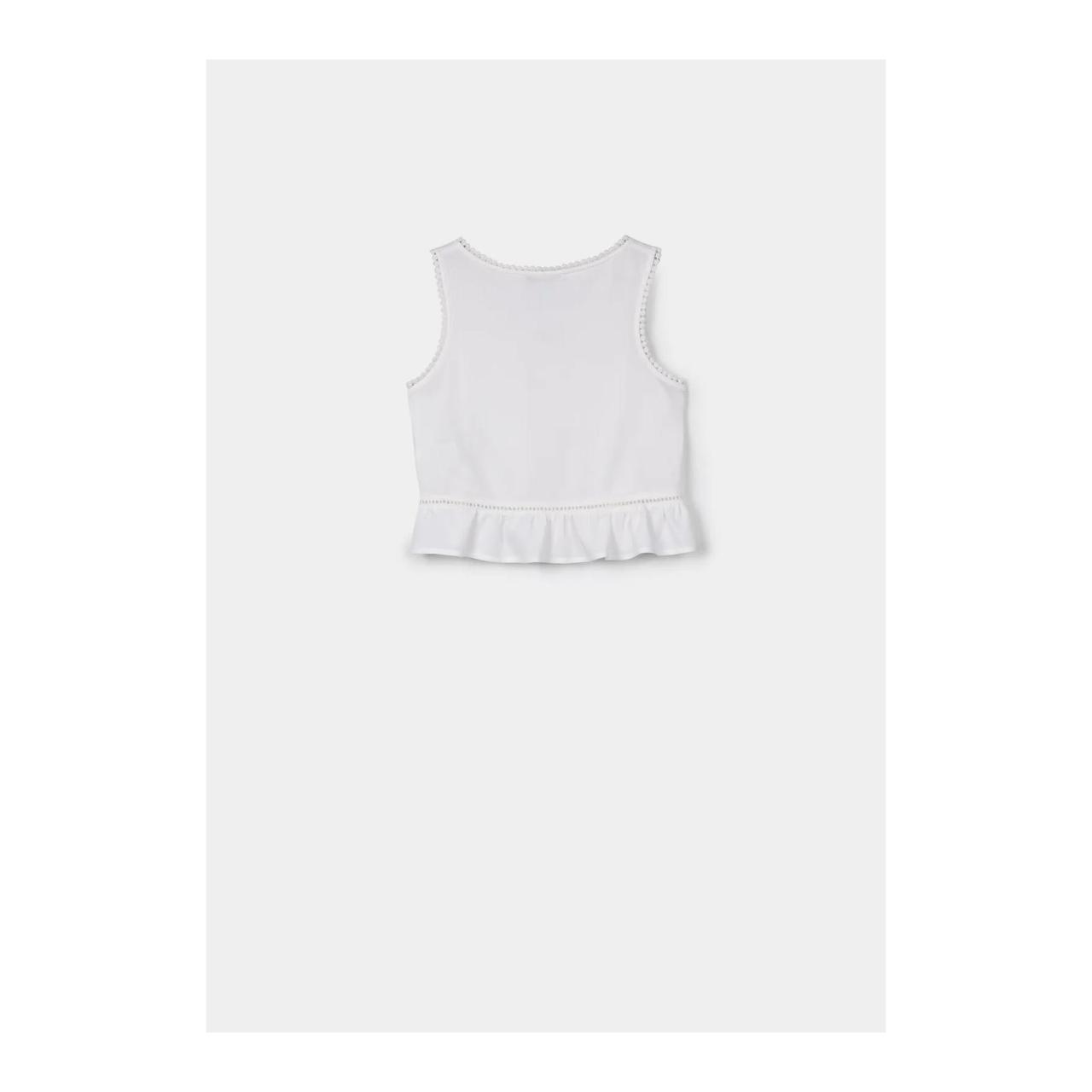 Μπλούζα υφασμάτινη crop κορίτσι Tiffosi-10043914-110-WHITE φωτογραφία