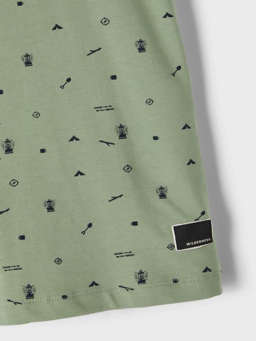 Μπλούζα μακό αγόρι name it-13201107-Hedge Green-organic cotton