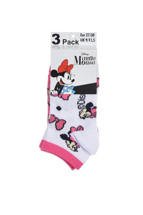 Κάλτσες κοντές 3 τεμ. κορίτσι Minnie Mouse-EV0611-PACK1