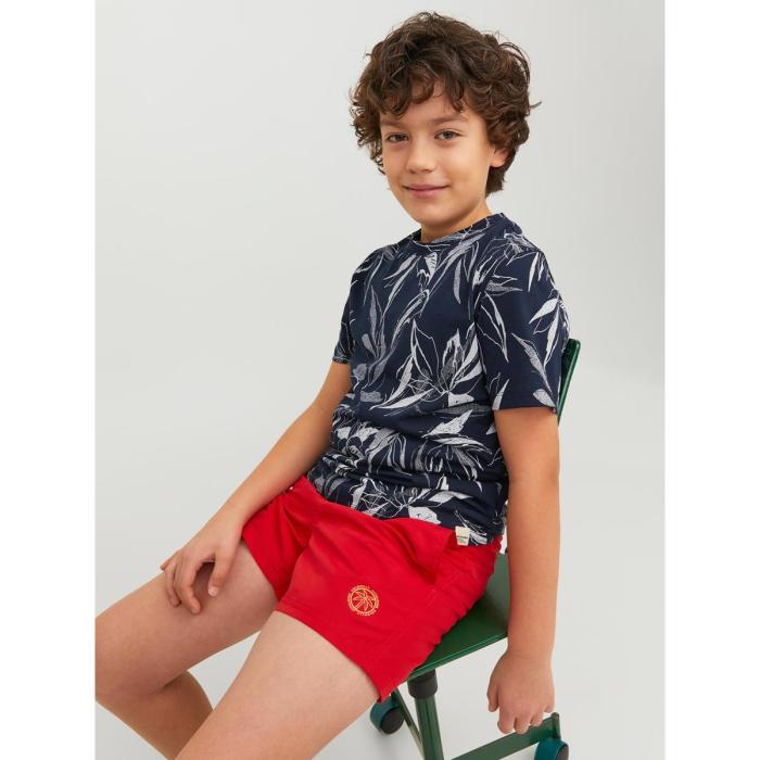 Μαγιό βερμούδα αγόρι JACK & JONES-12228535-Chinese Red