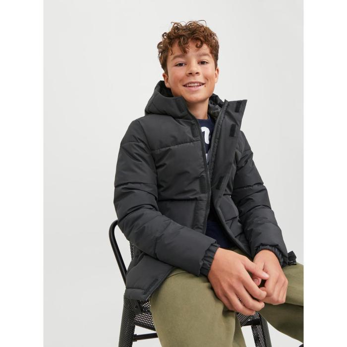 Μπουφάν puffer αγόρι JACK & JONES-12246122-Black