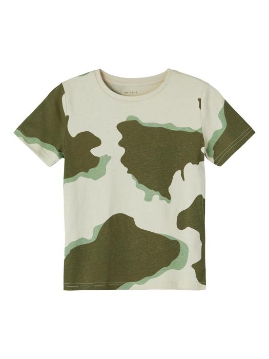 Μπλούζα μακό αγόρι name it-13201127-Olive Night-organic cotton