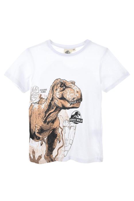 Μπλούζα μακό αγόρι JURASSIC WORLD-EV1221-WHITE-organic cotton