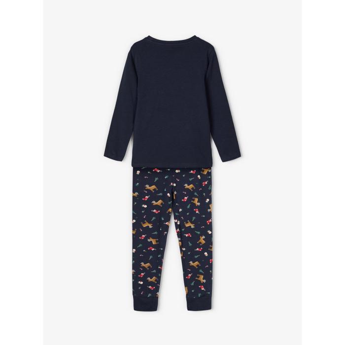 Πιτζάμα αγόρι Christmas Name it 13185952-Dark Sapphire-organic cotton