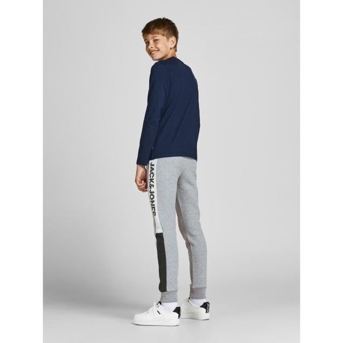 Παντελόνι φούτερ αγόρι JACK & JONES-12197312-Grey Melange