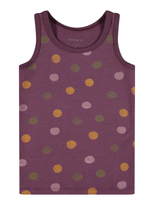 Σετ 2 τεμ. φανελάκι κορίτσι Name it -13193186-PRUNE PURPLE-organic cotton