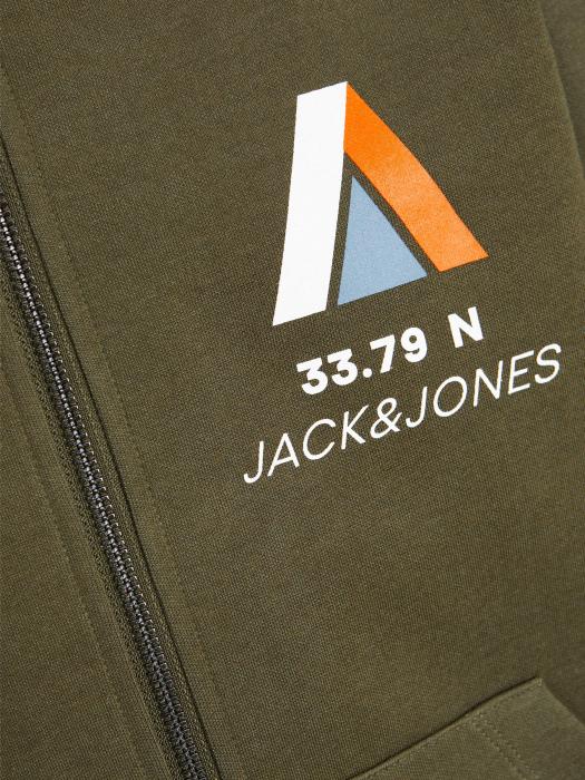 Ζακέτα φούτερ αγόρι JACK & JONES-12200316-GREEN